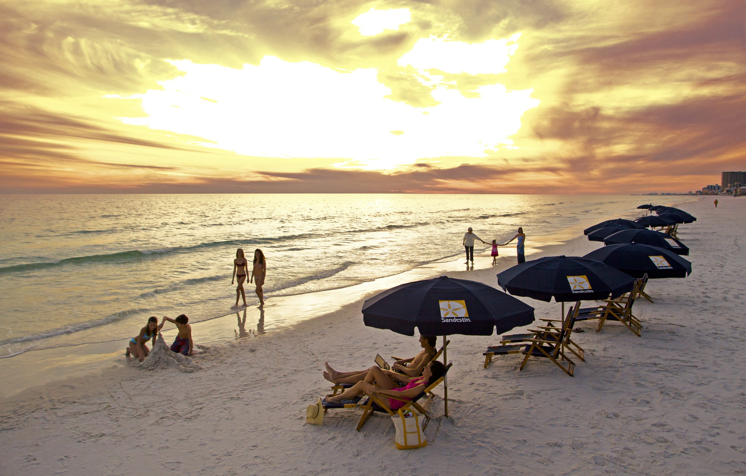 Fall sunset on the beach of Sandestin® Golf and Beach Resort