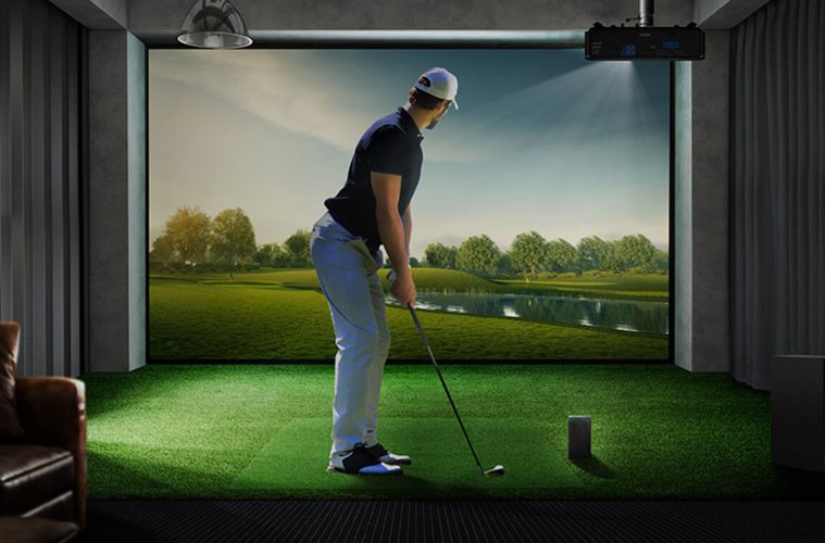 Golf simulator projection