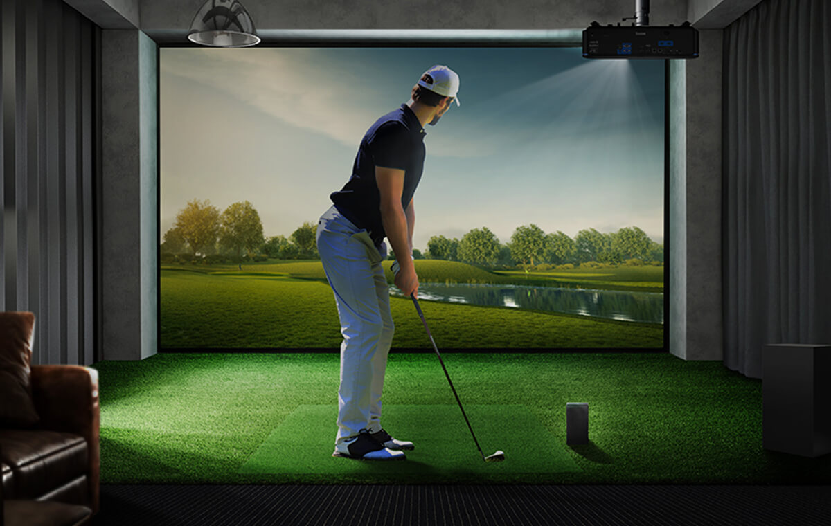 Golf simulator projection