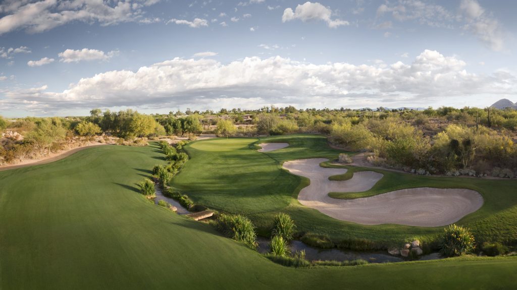 The 10th hole of The Raptor Course at Grayhawk Golf Club.