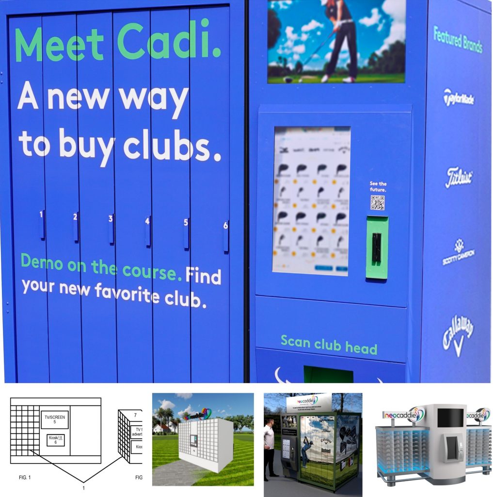 Cadi golf club kiosk with patent